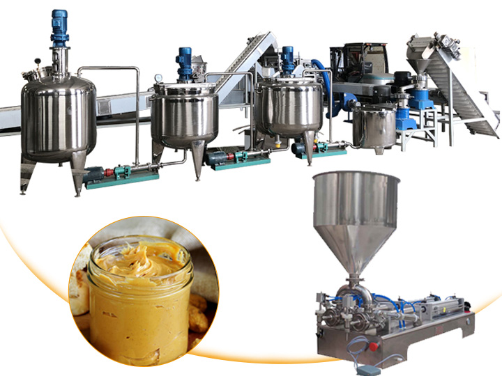 Linha de produção automática de manteiga de amendoim