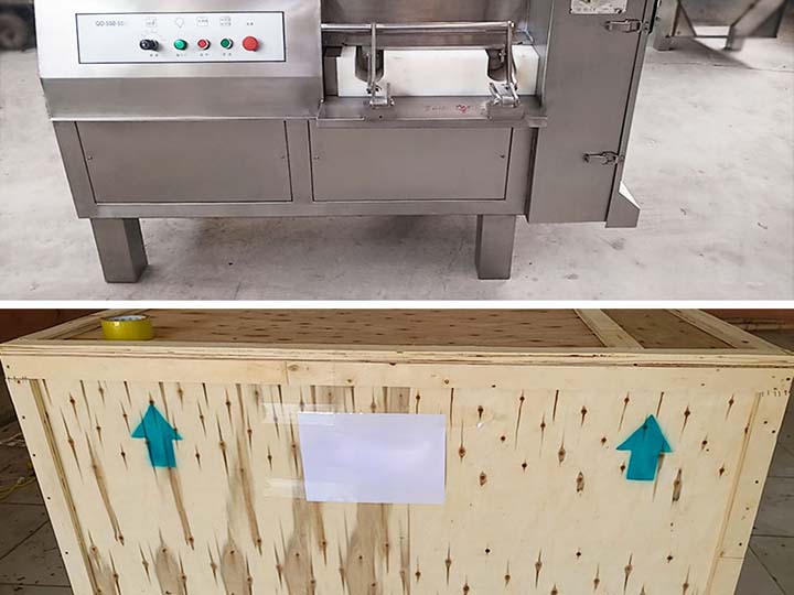 Meat dicer machine packaged