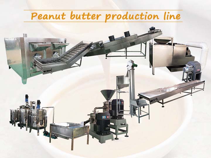 Peanut butter processing line