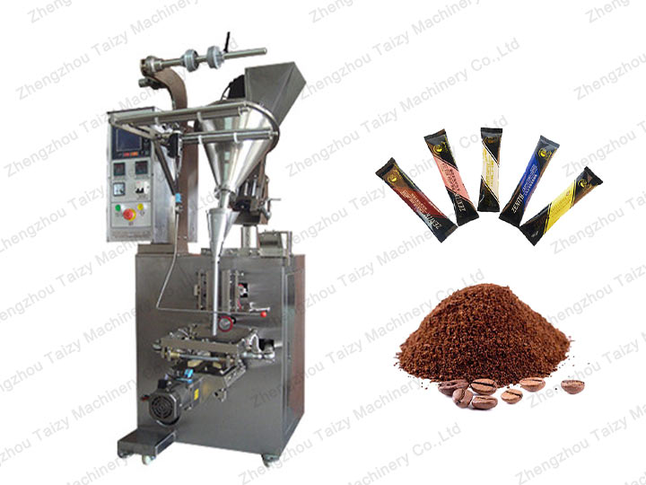Pequeña máquina envasadora de café en polvo