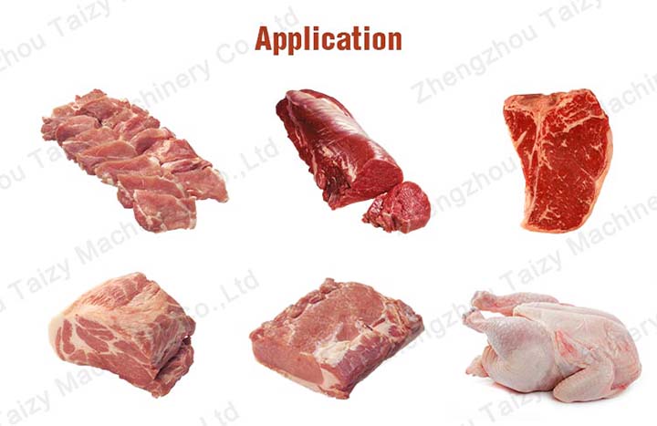 Aplicaciones de máquinas cortadoras de carne.