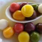 colorful boba pearls