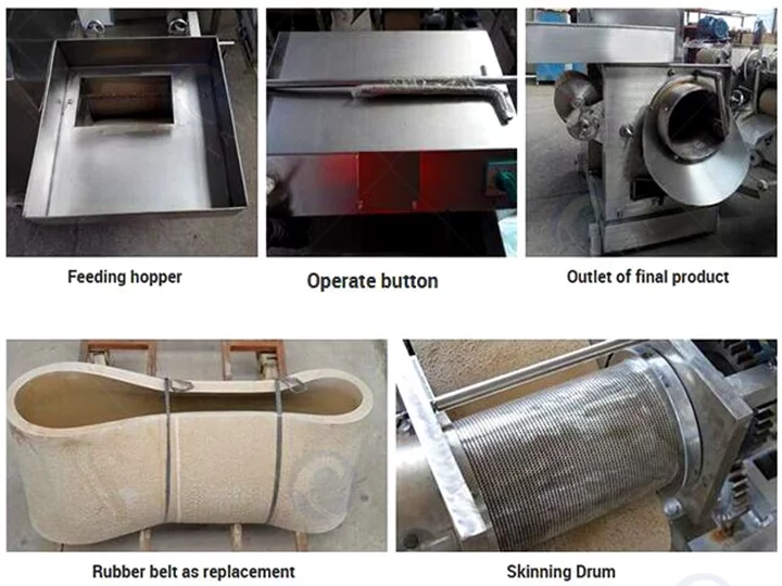 details of the fish meat separator