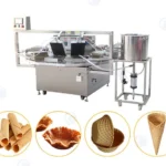 Machine de fabrication de cornets de crème glacée croustillante semi-automatique à vendre