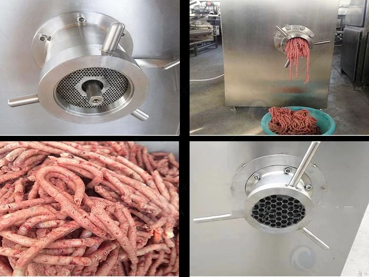 working process of meat grinder