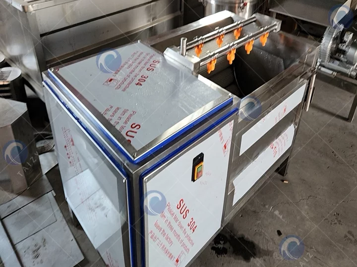 Vegetables and fruits washing and peeling machine